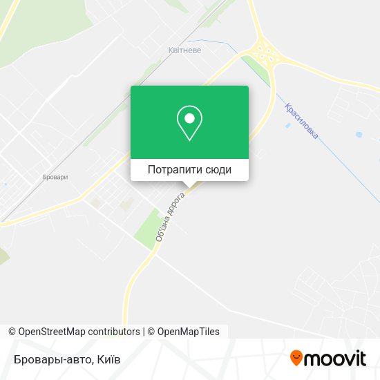 Карта Бровары-авто