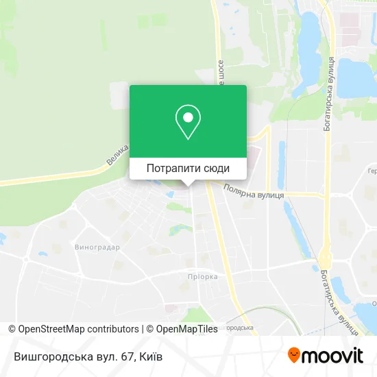 Карта Вишгородська вул. 67