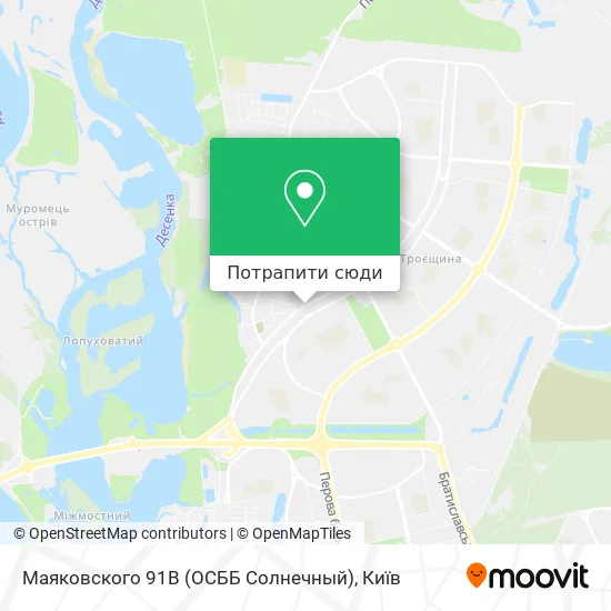 Карта Маяковского 91В (ОСББ Солнечный)