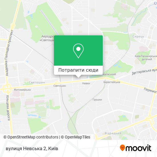 Карта вулиця Невська 2