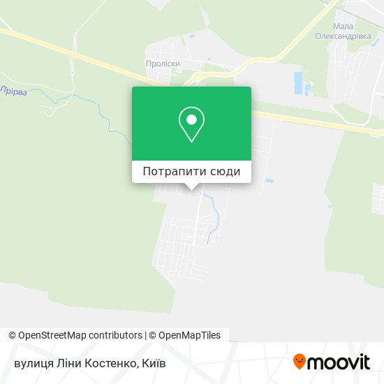 Карта вулиця Ліни Костенко