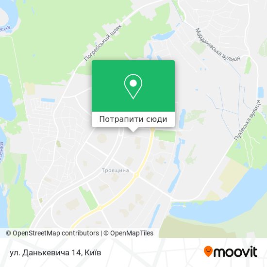 Карта ул. Данькевича 14