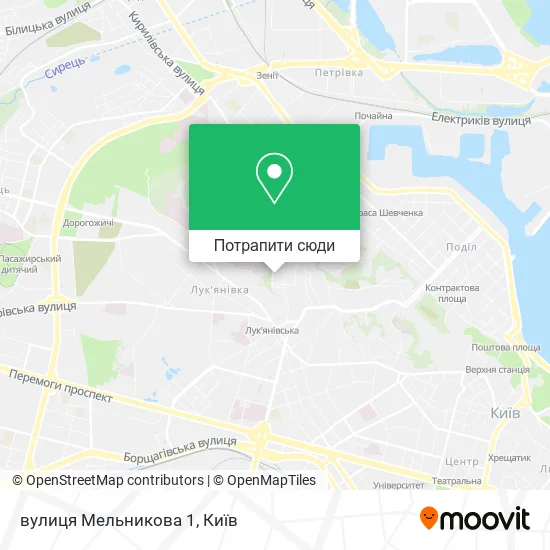 Карта вулиця Мельникова 1