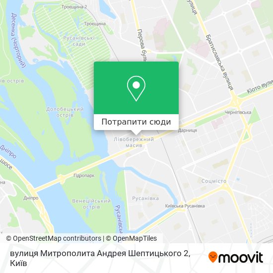 Карта вулиця Митрополита Андрея Шептицького 2