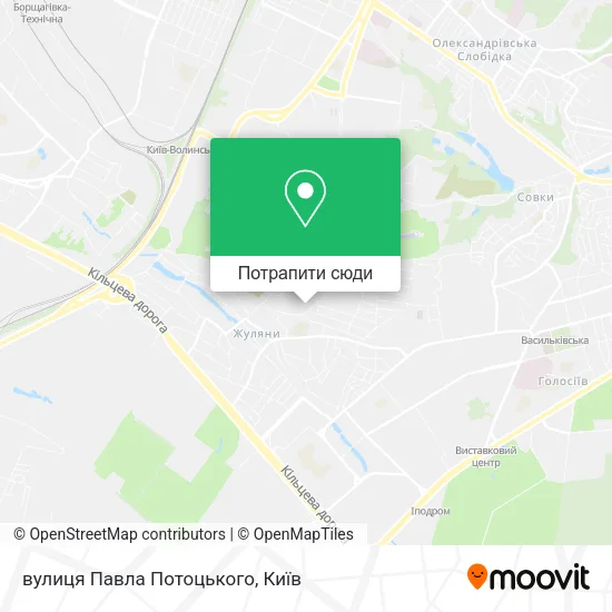 Карта вулиця Павла Потоцького