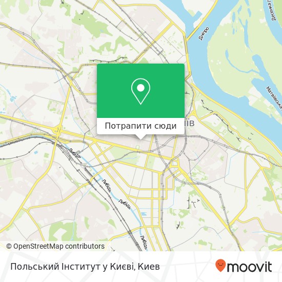 Карта Польський Інститут у Києві