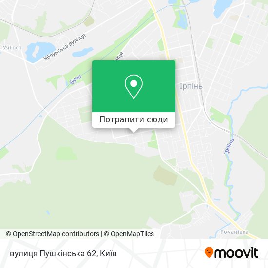 Карта вулиця Пушкінська 62