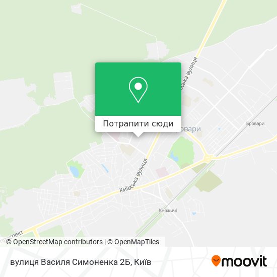 Карта вулиця Василя Симоненка 2Б