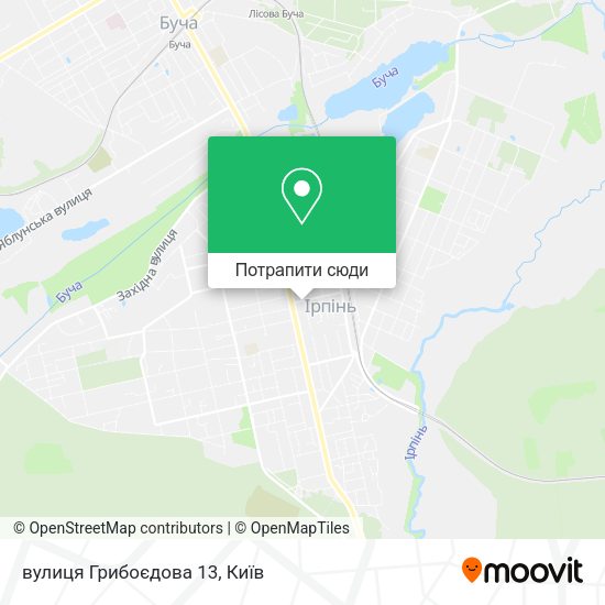 Карта вулиця Грибоєдова 13