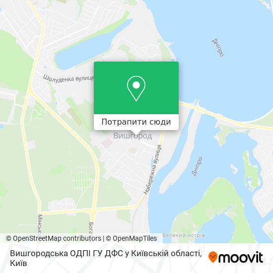 Карта Вишгородська ОДПІ ГУ ДФС у Київській області