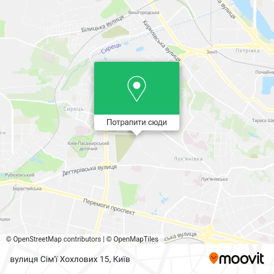 Карта вулиця Сім'ї Хохлових 15