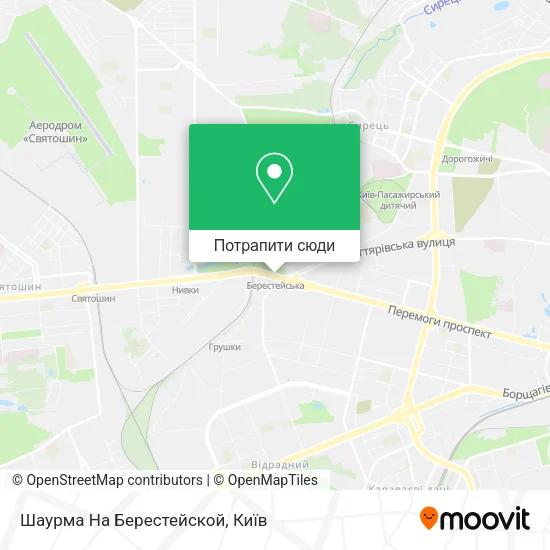 Карта Шаурма На Берестейской