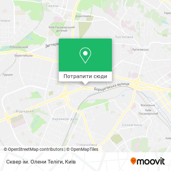 Карта Сквер ім. Олени Теліги