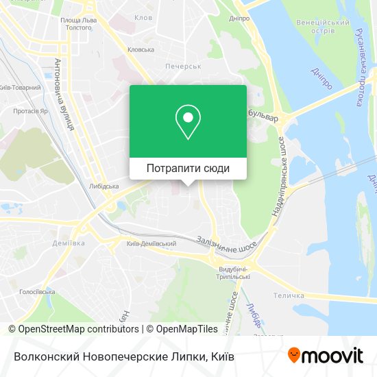 Карта Волконский Новопечерские Липки
