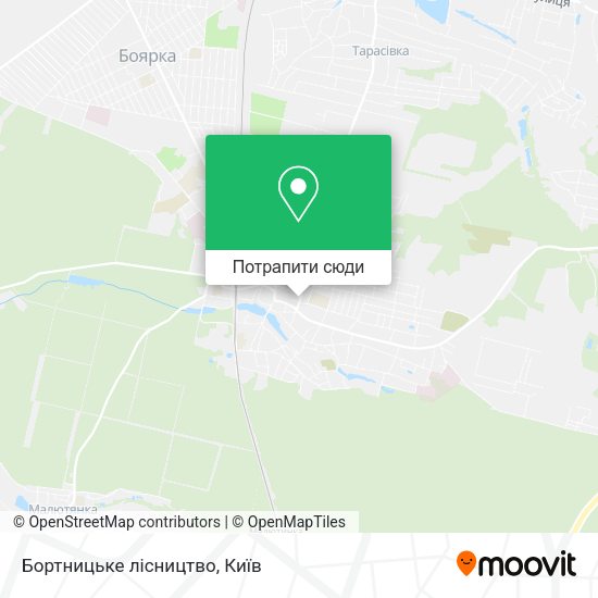 Карта Бортницьке лісництво