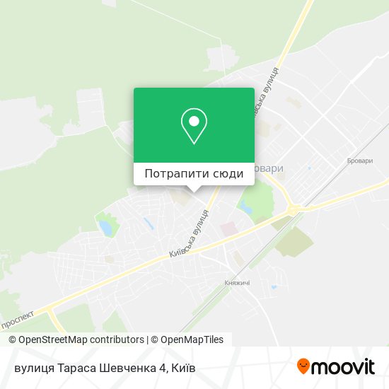 Карта вулиця Тараса Шевченка 4