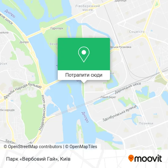 Карта Парк «Вербовий Гай»