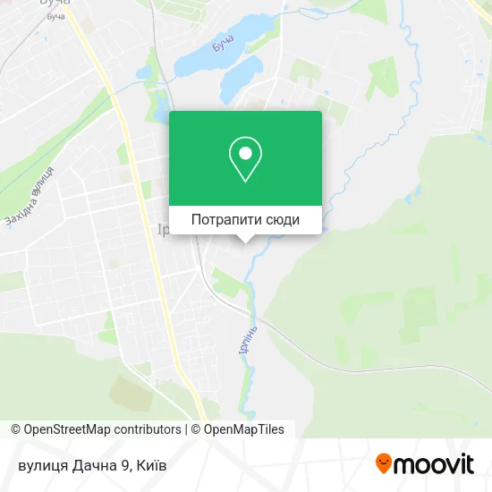 Карта вулиця Дачна 9