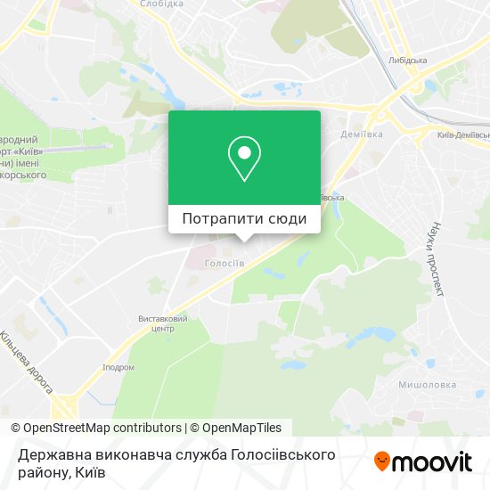 Карта Державна виконавча служба Голосіівського району