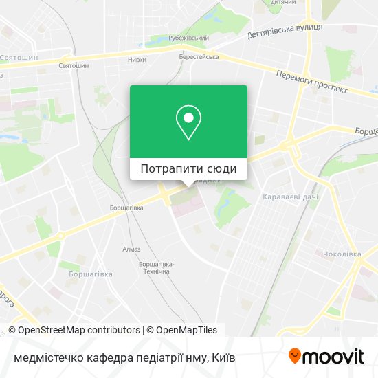 Карта медмістечко кафедра педіатрії нму