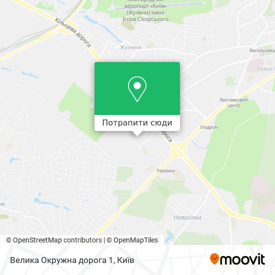 Карта Велика Окружна дорога 1