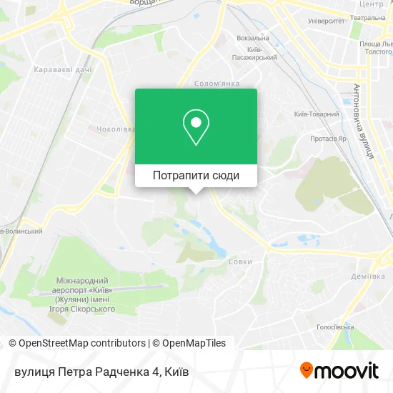 Карта вулиця Петра Радченка 4