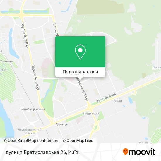 Карта вулиця Братиславська 26