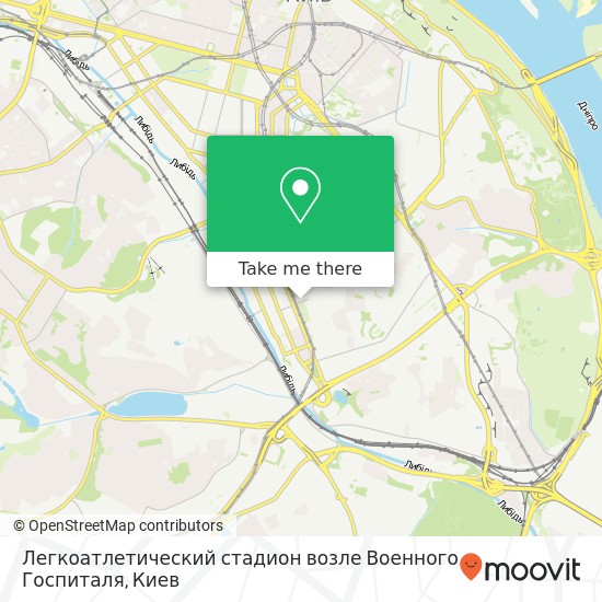 Карта Легкоатлетический стадион возле Военного Госпиталя