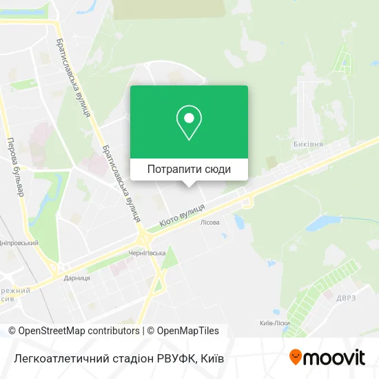 Карта Легкоатлетичний стадіон РВУФК