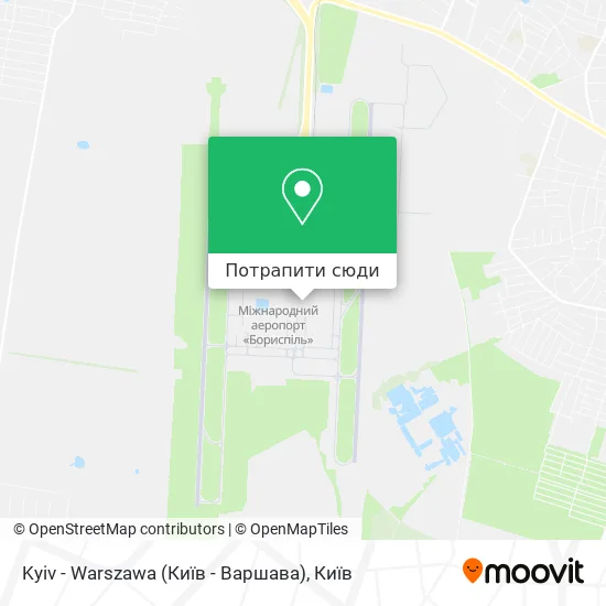 Карта Kyiv - Warszawa (Київ - Варшава)