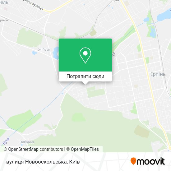 Карта вулиця Новооскольська
