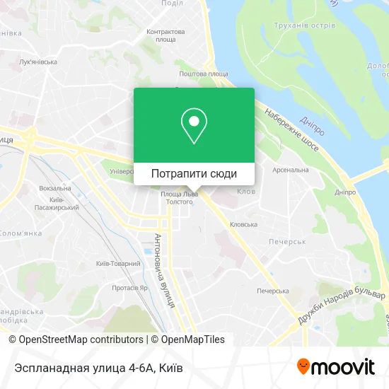 Карта Эспланадная улица 4-6А