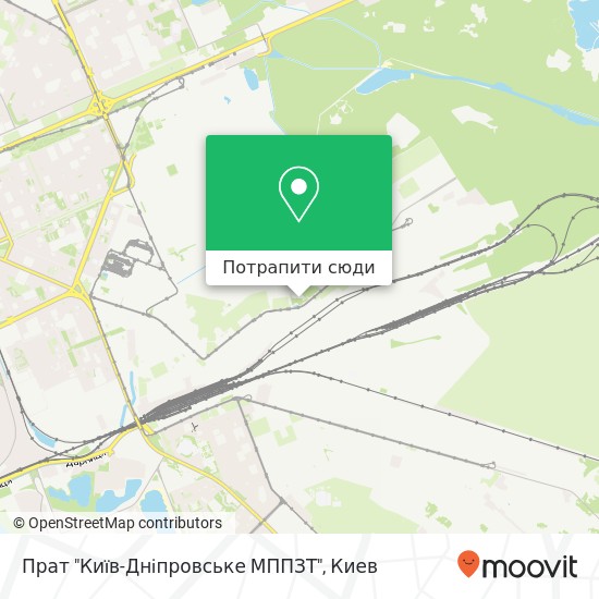 Карта Прат "Киïв-Днiпровське МППЗТ"