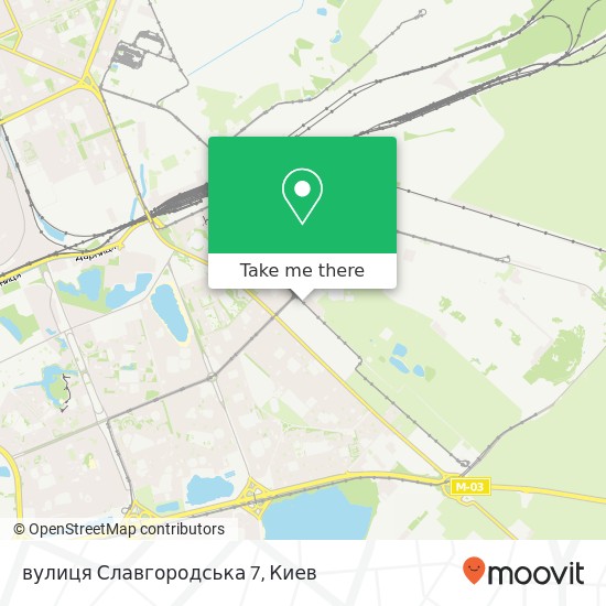 Карта вулиця Славгородська 7