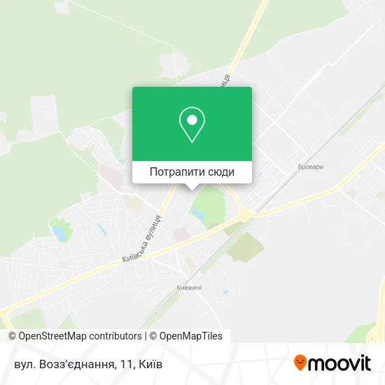 Карта вул. Возз'єднання, 11