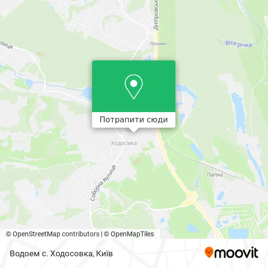 Карта Водоем с. Ходосовка