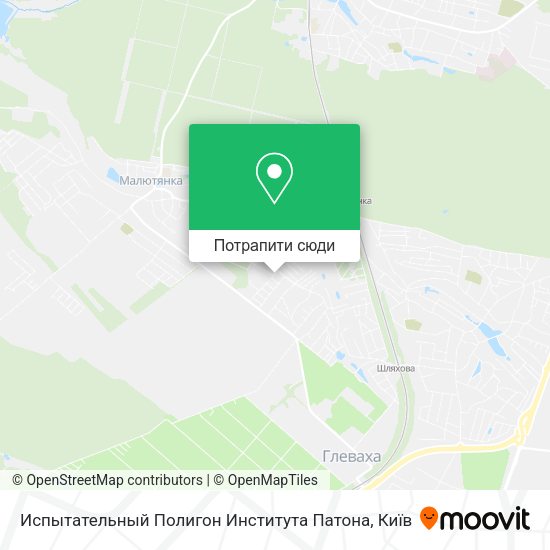 Карта Испытательный Полигон Института Патона