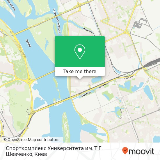 Карта Спорткомплекс Университета им. Т.Г. Шевченко