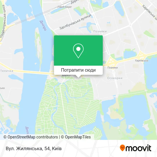 Карта Вул. Жилянська, 54