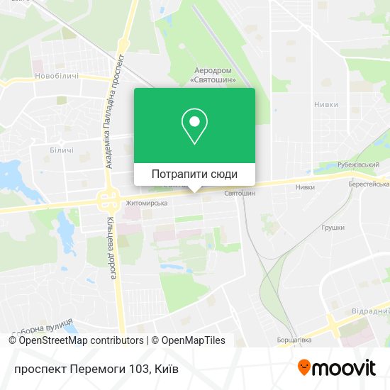 Карта проспект Перемоги 103
