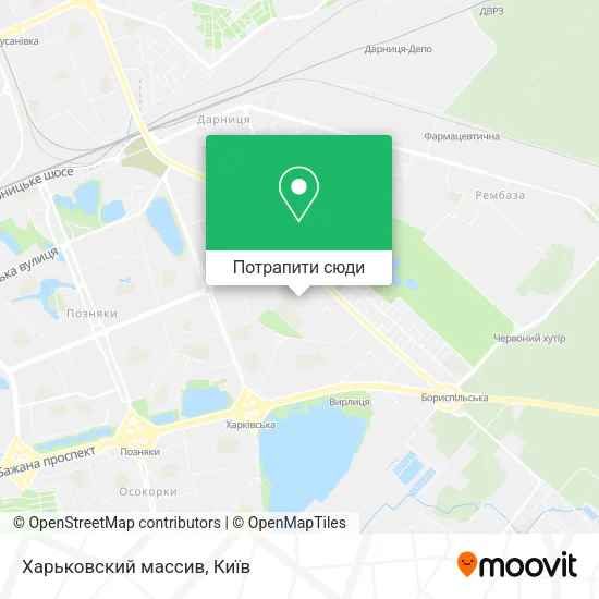 Карта Харьковский массив