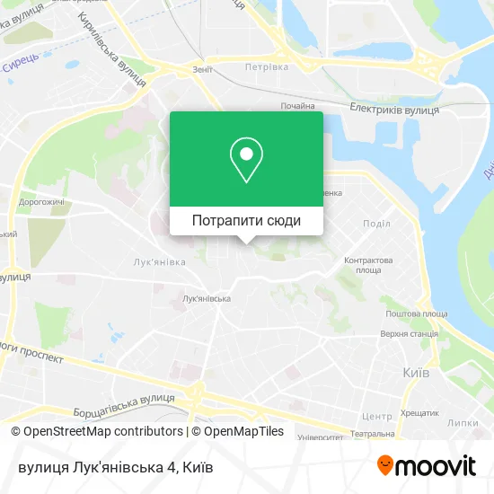 Карта вулиця Лук'янівська 4