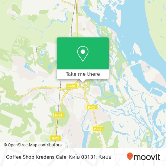 Карта Coffee Shop Kredens Cafe, Київ 03131