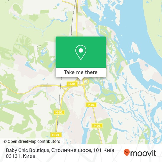 Карта Baby Chic Boutique, Столичне шосе, 101 Київ 03131
