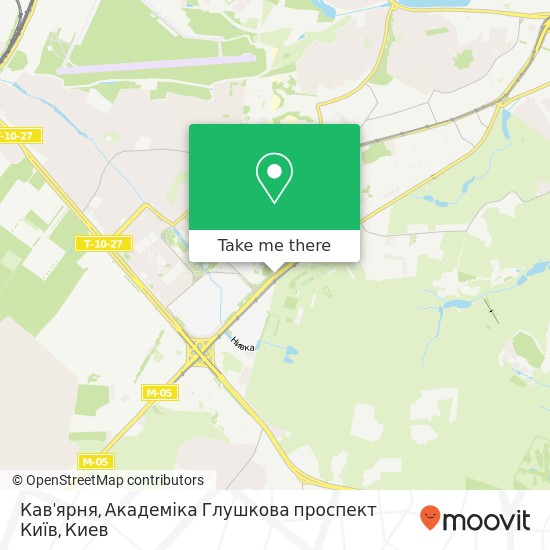 Карта Кав'ярня, Академіка Глушкова проспект Київ