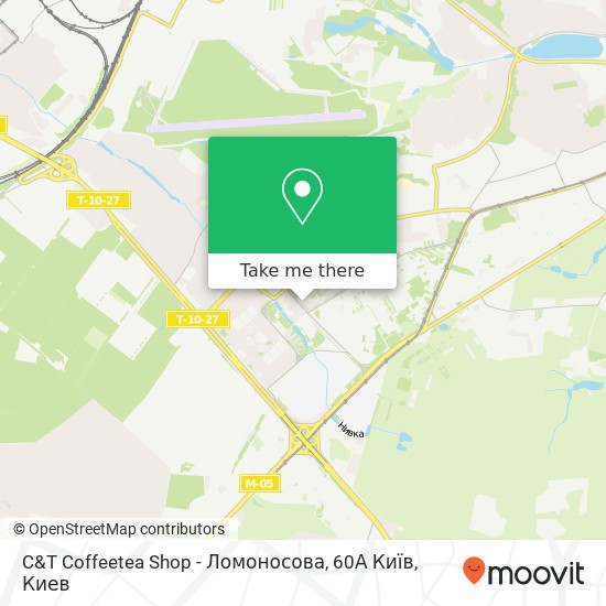 Карта C&T Coffeetea Shop - Ломоносова, 60А Київ