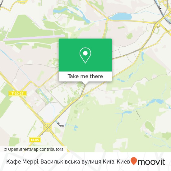 Карта Кафе Меррі, Васильківська вулиця Київ
