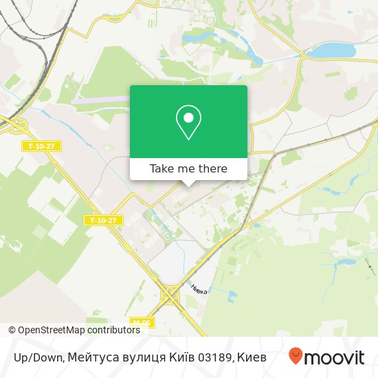 Карта Up / Down, Мейтуса вулиця Київ 03189
