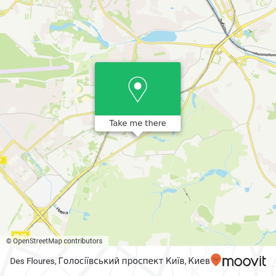 Карта Des Floures, Голосіївський проспект Київ