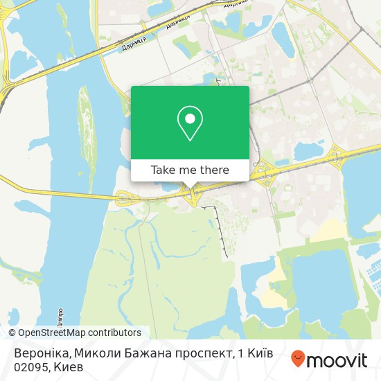 Карта Вероніка, Миколи Бажана проспект, 1 Київ 02095